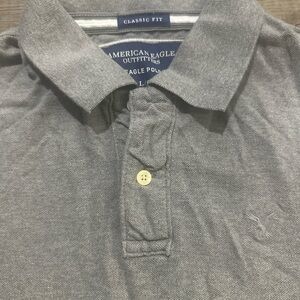 American Eagle Outfitters Gray Polo Shirt